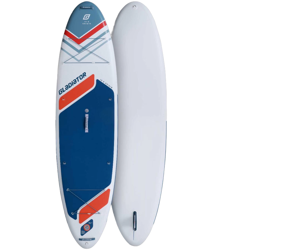 Gladiator SUP board, both sides, on a transparent background